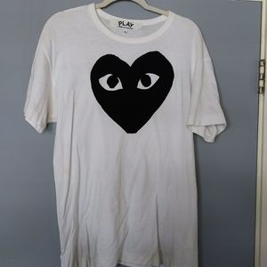 Cdg play black heart shirt